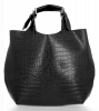 Kožené kabelka shopper bag Vittoria Gotti černá VG804